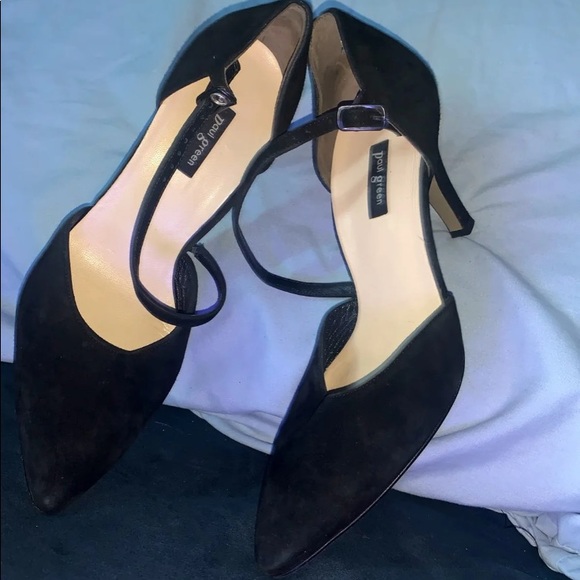 PAUL GREEN~~~ BLACK SUEDE HEELS - Picture 5 of 6